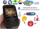 CELULAR Q9 POSSUI SOM 3D INCRIVEL - TV ANALÓGICA - 3 CHIPS